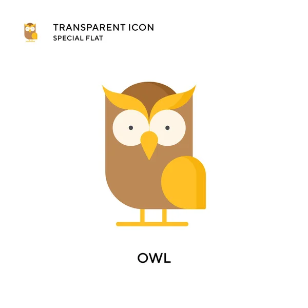 Owl vector icon. Flat style illustration. EPS 10 vector.