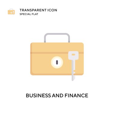 İş ve finans vektör simgesi. Düz çizim. EPS 10 vektörü.