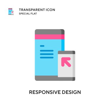 Tepkili tasarım vektör simgesi. Düz çizim. EPS 10 vektörü.