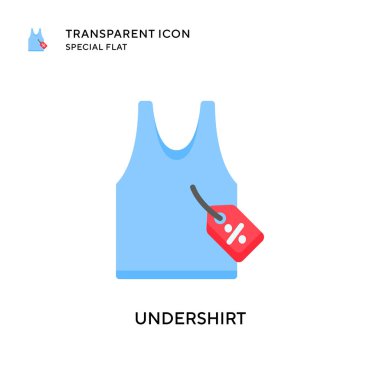 Undershirt vektör simgesi. Düz çizim. EPS 10 vektörü.
