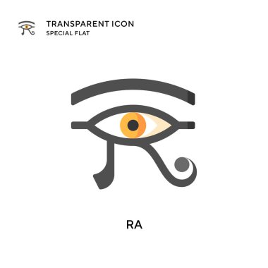 Ra vektör simgesi. Düz çizim. EPS 10 vektörü.