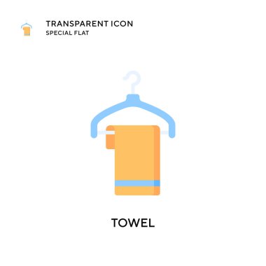 Havlu vektör simgesi. Düz çizim. EPS 10 vektörü.