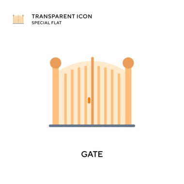 Geçit vektör simgesi. Düz çizim. EPS 10 vektörü.