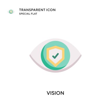 Vizyon vektör simgesi. Düz çizim. EPS 10 vektörü.