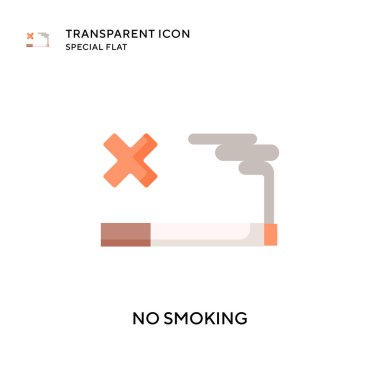 Dumanı tüten vektör simgesi yok. Düz çizim. EPS 10 vektörü.