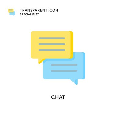 Sohbet vektörü simgesi. Düz çizim. EPS 10 vektörü.