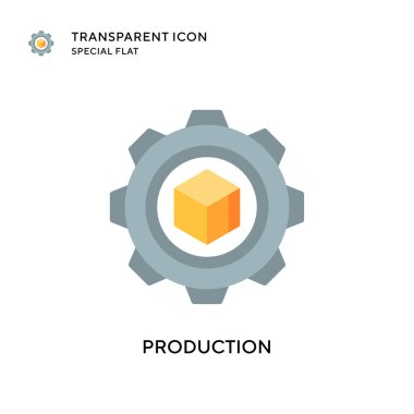 Üretim vektör simgesi. Düz çizim. EPS 10 vektörü.
