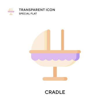 Beşik vektör simgesi. Düz çizim. EPS 10 vektörü.