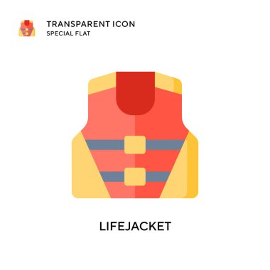 Can yeleği vektör simgesi. Düz çizim. EPS 10 vektörü.