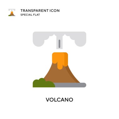 Volkan vektör simgesi. Düz çizim. EPS 10 vektörü.