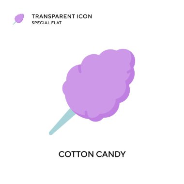 Pamuk helva ikonu. Düz çizim. EPS 10 vektörü.