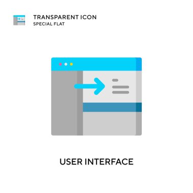 Kullanıcı arayüzü vektör simgesi. Düz çizim. EPS 10 vektörü.