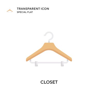 Dolap vektör simgesi. Düz çizim. EPS 10 vektörü.