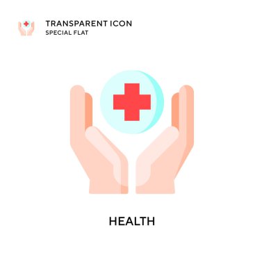 Sağlık vektör ikonu. Düz çizim. EPS 10 vektörü.