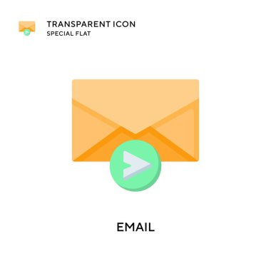 E- posta vektör simgesi. Düz çizim. EPS 10 vektörü.