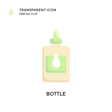 Şişe vektör simgesi. Düz çizim. EPS 10 vektörü.