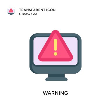 Uyarı vektör simgesi. Düz çizim. EPS 10 vektörü.