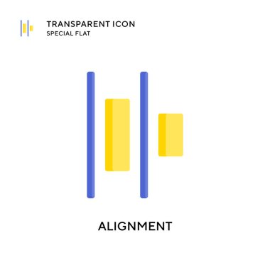 Hizalama vektör simgesi. Düz çizim. EPS 10 vektörü.