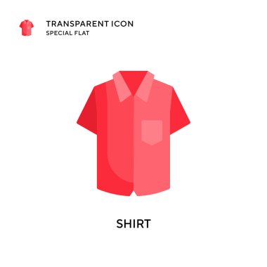 Gömlek vektör simgesi. Düz çizim. EPS 10 vektörü.