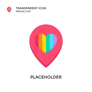 Yer tutucu vektör simgesi. Düz çizim. EPS 10 vektörü.