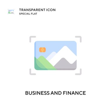 İş ve finans vektör simgesi. Düz çizim. EPS 10 vektörü.