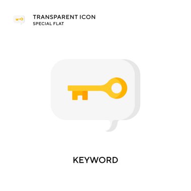 Anahtar kelime vektör simgesi. Düz çizim. EPS 10 vektörü.