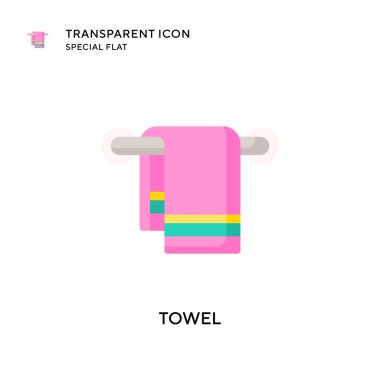 Havlu vektör simgesi. Düz çizim. EPS 10 vektörü.