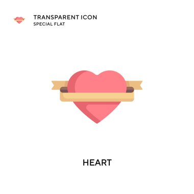 Kalp vektör simgesi. Düz çizim. EPS 10 vektörü.