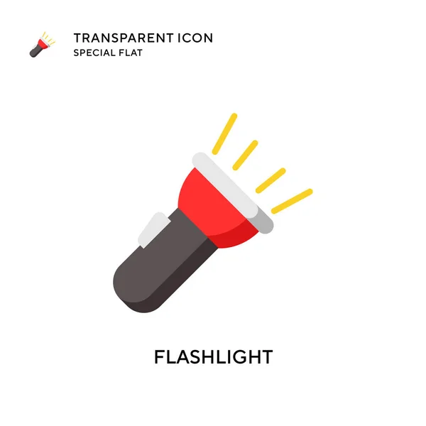 Taschenlampen Vektorsymbol Flache Illustration Eps Vektor — Stockvektor