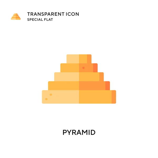 Значок Вектора Пирамиды Иллюстрация Плоском Стиле Вектор Eps — стоковый вектор