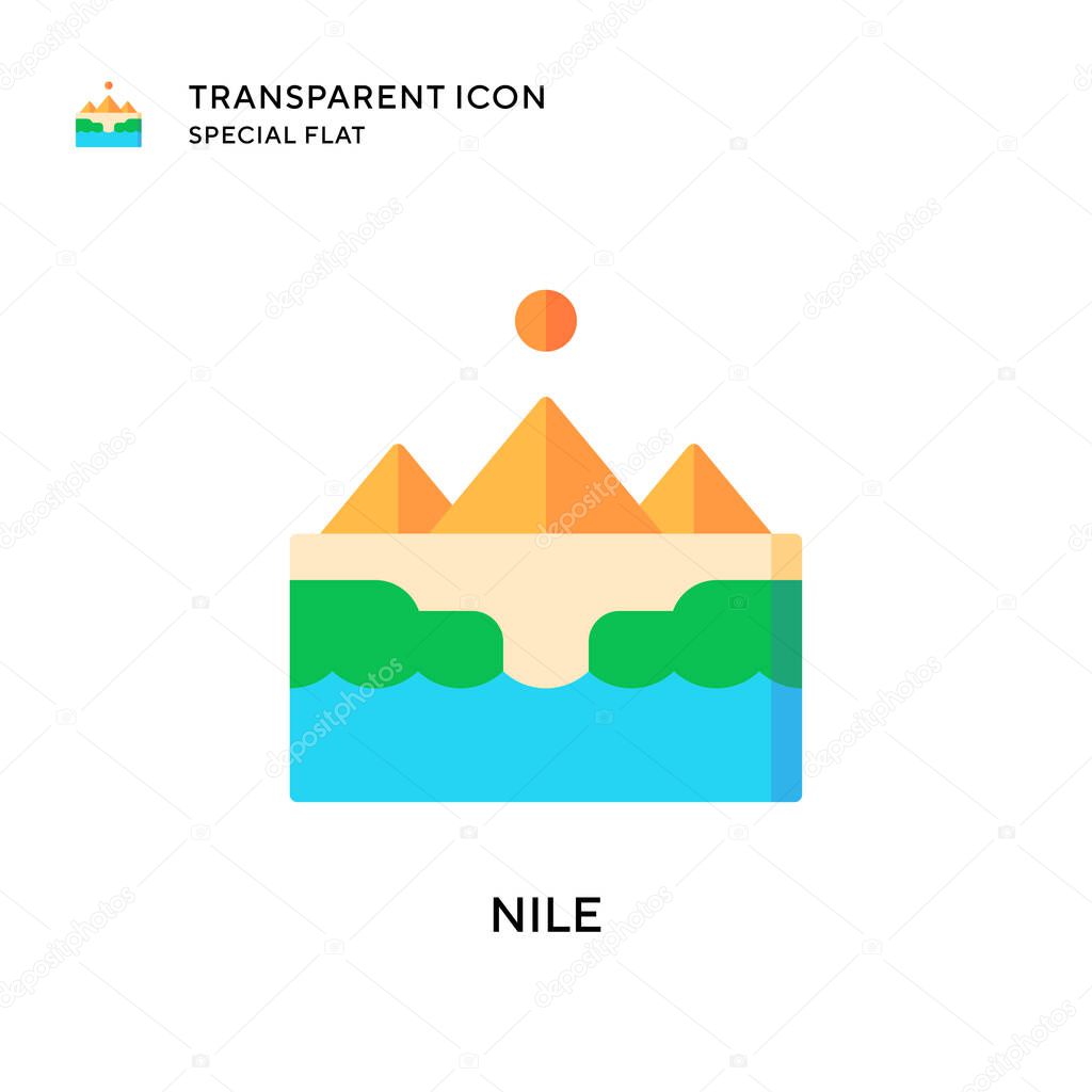 Nile vector icon. Flat style illustration. EPS 10 vector.