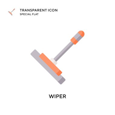 Silecek vektör simgesi. Düz çizim. EPS 10 vektörü.