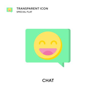 Sohbet vektörü simgesi. Düz çizim. EPS 10 vektörü.