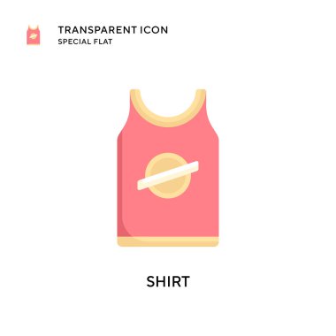 Gömlek vektör simgesi. Düz çizim. EPS 10 vektörü.