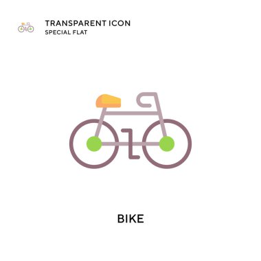 Bisiklet vektör simgesi. Düz çizim. EPS 10 vektörü.