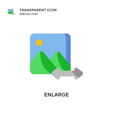 Vektör simgesini büyüt. Düz çizim. EPS 10 vektörü.