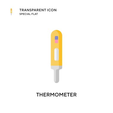 Termometre vektör simgesi. Düz çizim. EPS 10 vektörü.