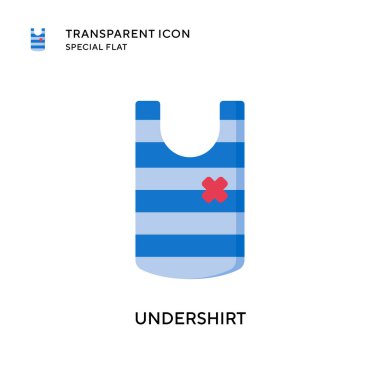 Undershirt vektör simgesi. Düz çizim. EPS 10 vektörü.
