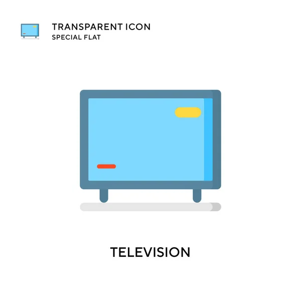 Icône Vectorielle Télévision Illustration Style Plat Vecteur Eps — Image vectorielle