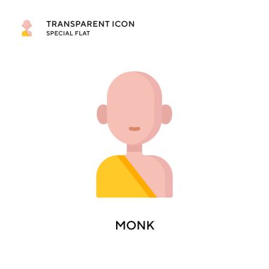 Monk vektör simgesi. Düz çizim. EPS 10 vektörü.