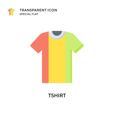 Tshirt vektör simgesi. Düz çizim. EPS 10 vektörü.