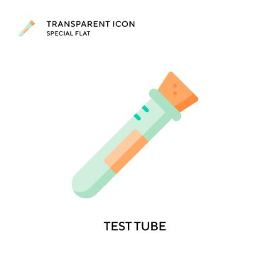 Test tübü vektör simgesi. Düz çizim. EPS 10 vektörü.