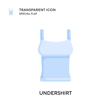 Undershirt vektör simgesi. Düz çizim. EPS 10 vektörü.