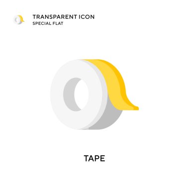 Teyp vektör simgesi. Düz çizim. EPS 10 vektörü.