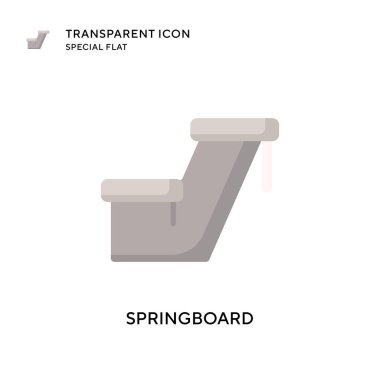 Springboard vektör simgesi. Düz çizim. EPS 10 vektörü.