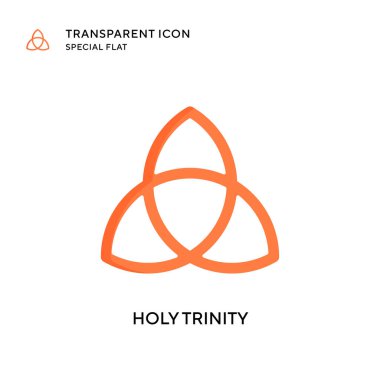 Kutsal Üçlemeci vektör simgesi. Düz çizim. EPS 10 vektörü.