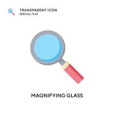 Büyütme cam vektör simgesi. Düz çizim. EPS 10 vektörü.