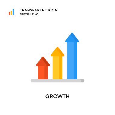 Büyüme vektör simgesi. Düz çizim. EPS 10 vektörü.