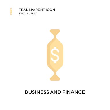 İş ve finans vektör simgesi. Düz çizim. EPS 10 vektörü.