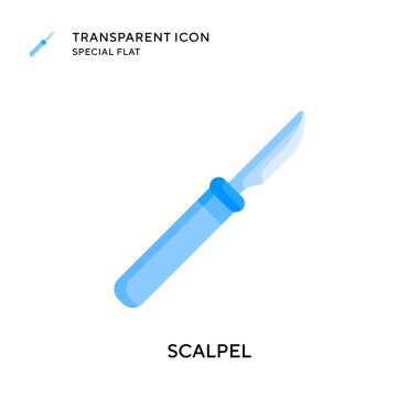Neşter vektör simgesi. Düz çizim. EPS 10 vektörü.